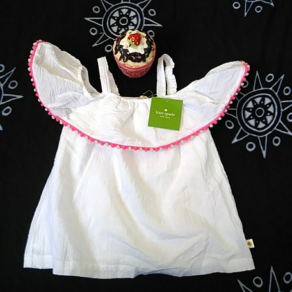 kate spade Other - 🎈🎈BNWT KATE SPADE NY GIRL SIZE 4 WHITE GINGHAM TOP..